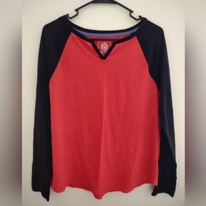Red and black long sleeved shirt